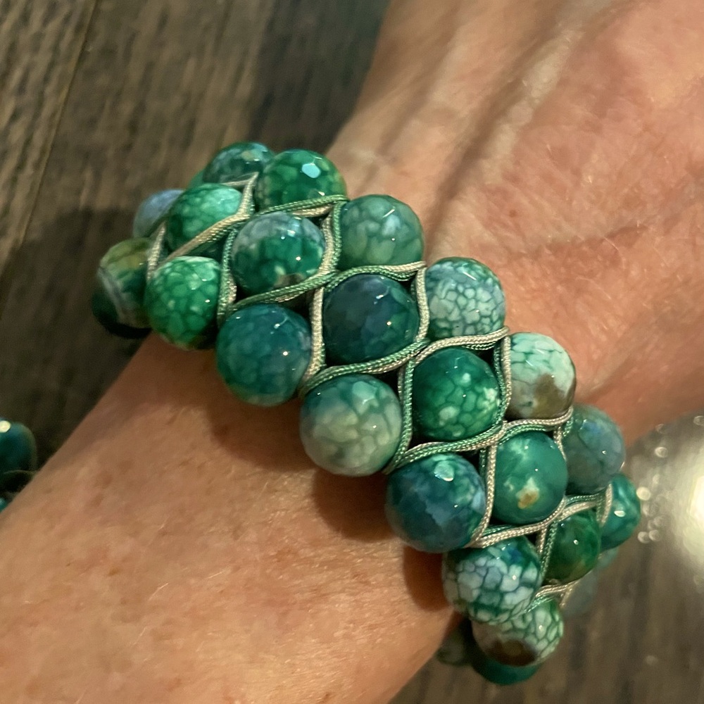 Green agate bracelet